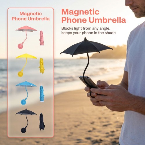 Portable phone holder - phone, umbrella